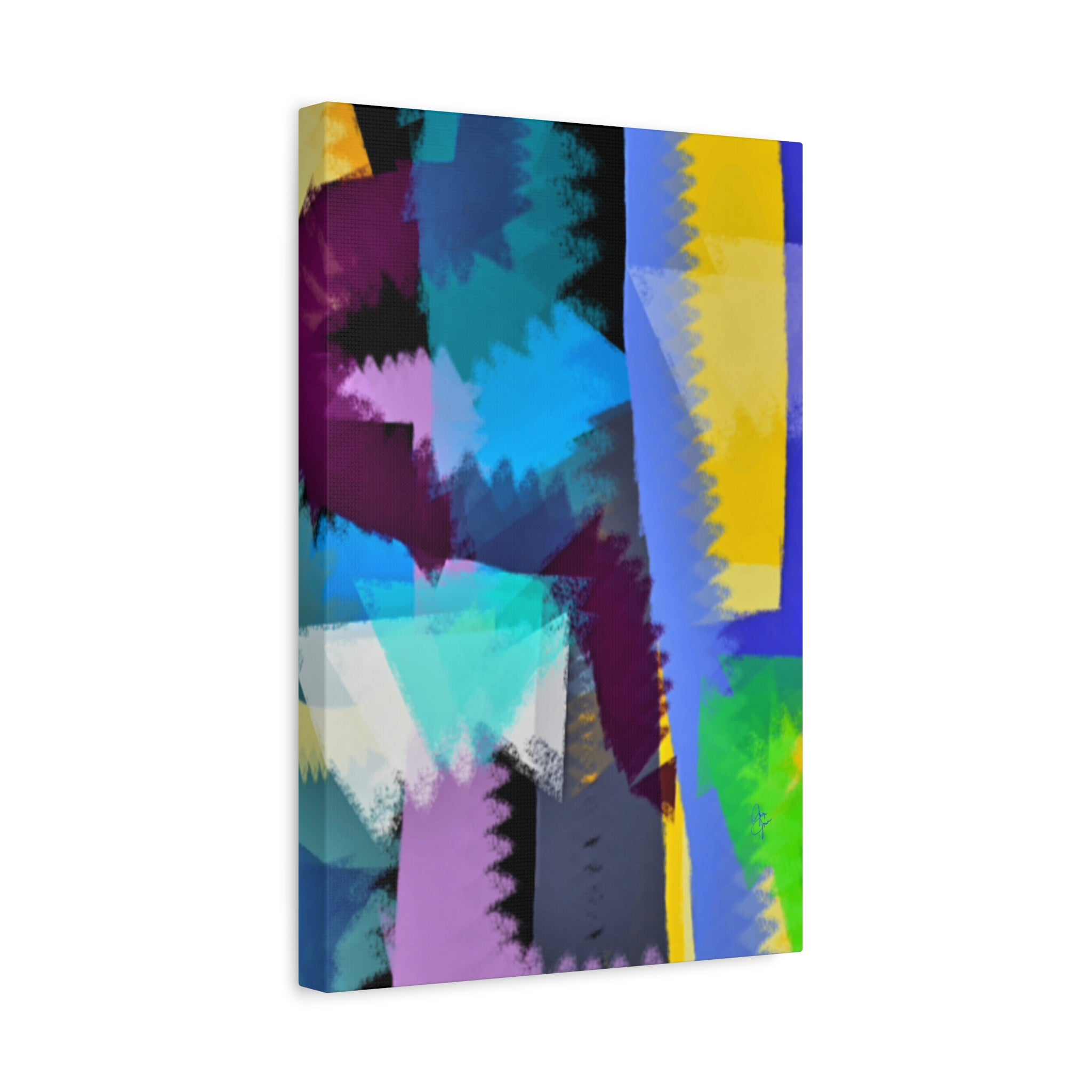 Abstract Color Burst Canvas Print — Vibrant Geometric Wall Art