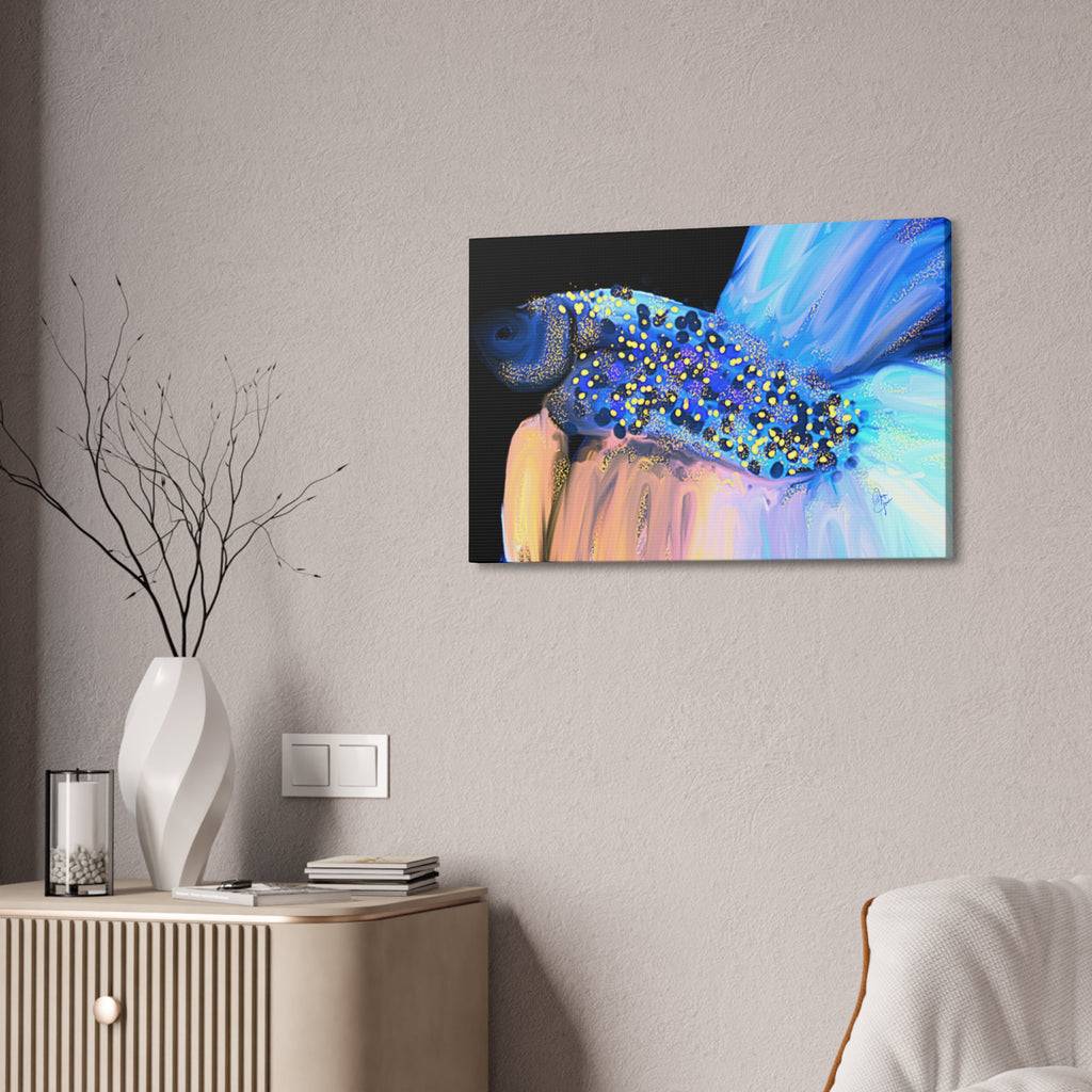 Betta Fish Canvas Print — Vibrant Blue Tropical Aquarium Wall Art (Stretched 1.5")