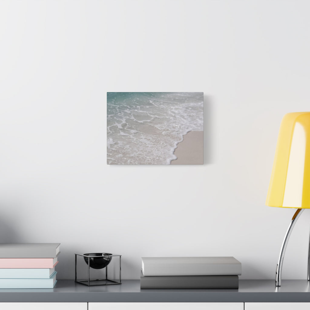Seaside Shoreline Matte Canvas Print — Tranquil Beach Wall Art, Stretched 1.25"