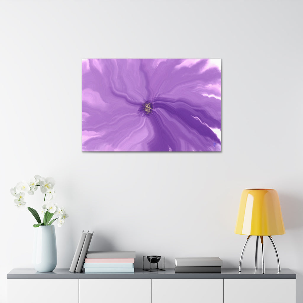 Abstract Purple Swirl Canvas Art – Stretched 1.5"