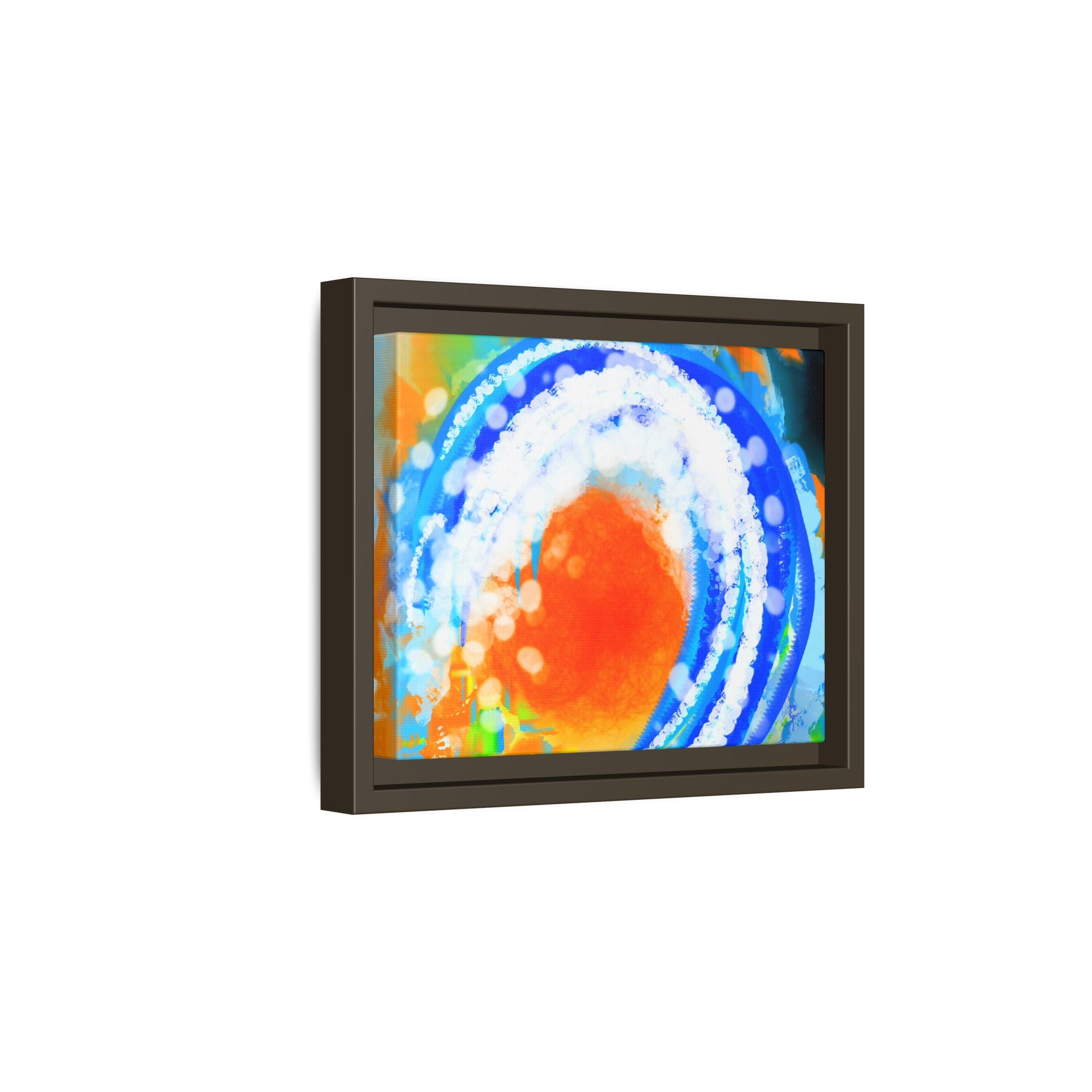 Abstract Ocean Wave Matte Canvas Print — Framed Multi‑Color Wall Art