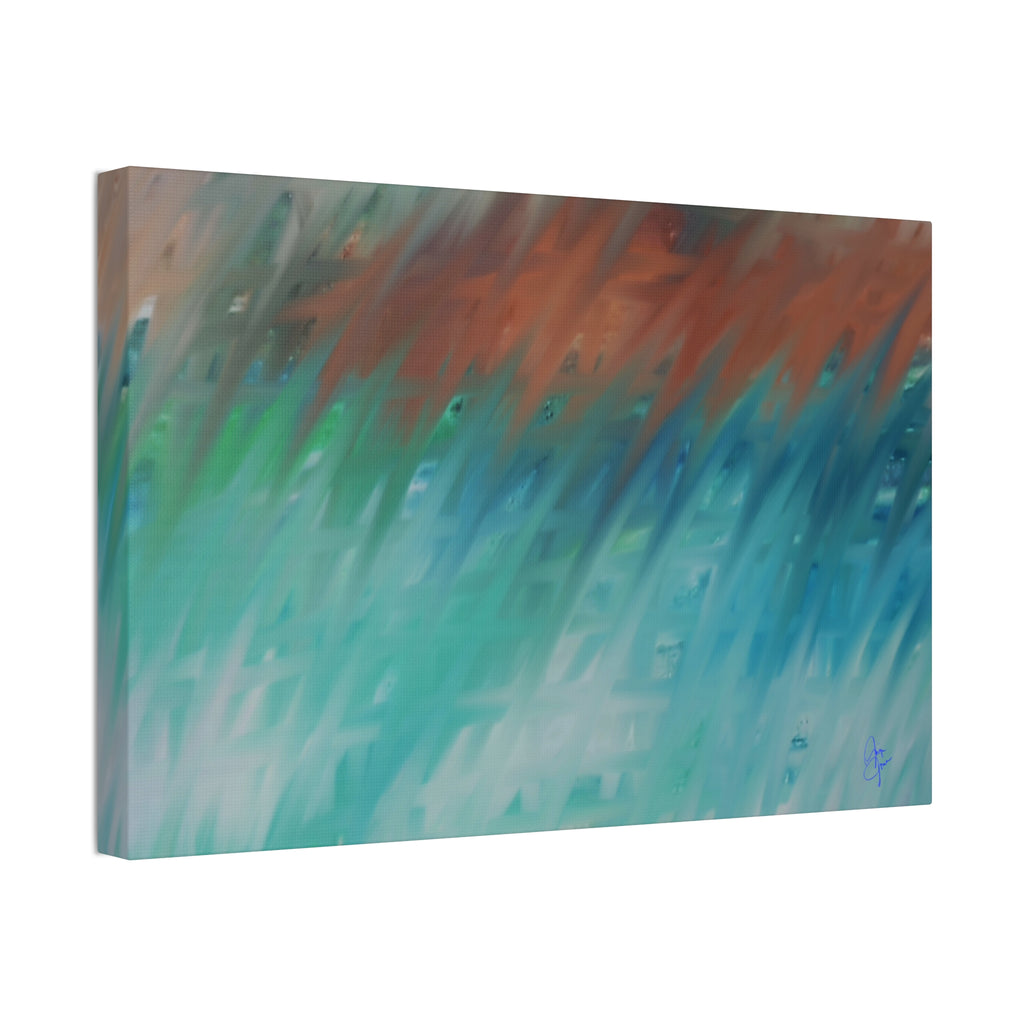 Ocean Breeze Abstract Canvas - Stretched 1.5" Wall Art
