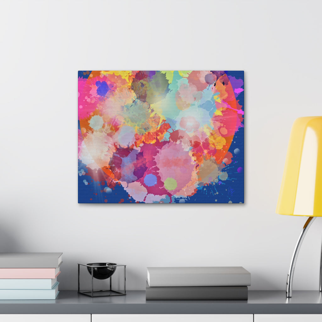 Abstract Color Splash Canvas Print — Vibrant Watercolor Ink Splash Wall Art