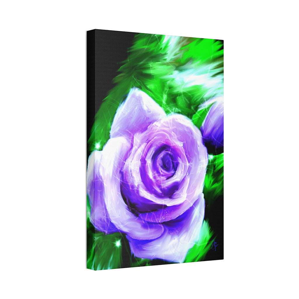 Purple Rose Canvas Print – Stretched 1.5" Floral Wall Art