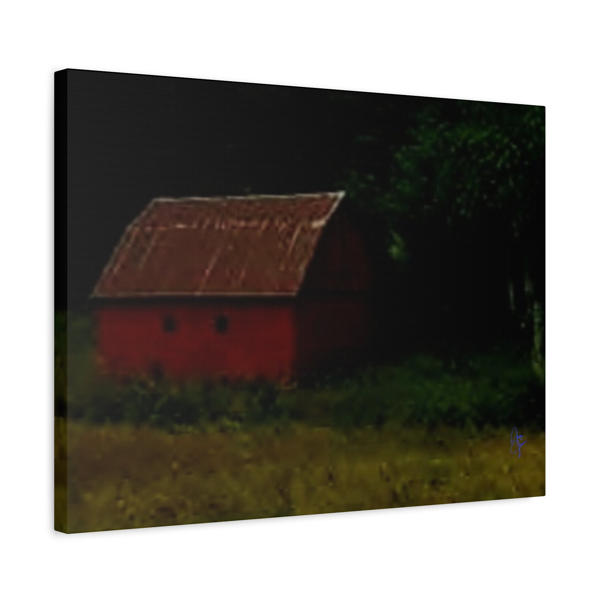 North Carolina  Rustic Red Barn Matte Canvas Wall Art (Stretched 1.25")
