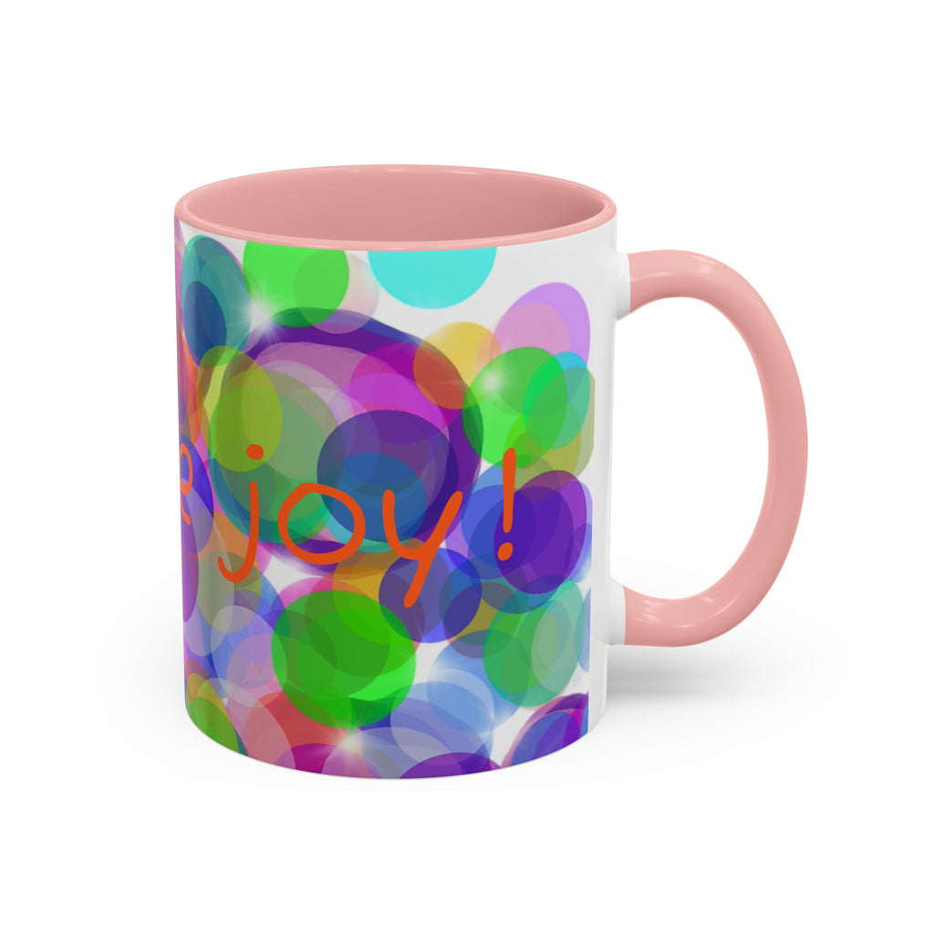 Colorful Bokeh "Choose Joy!" Accent Coffee Mug (11/15oz)