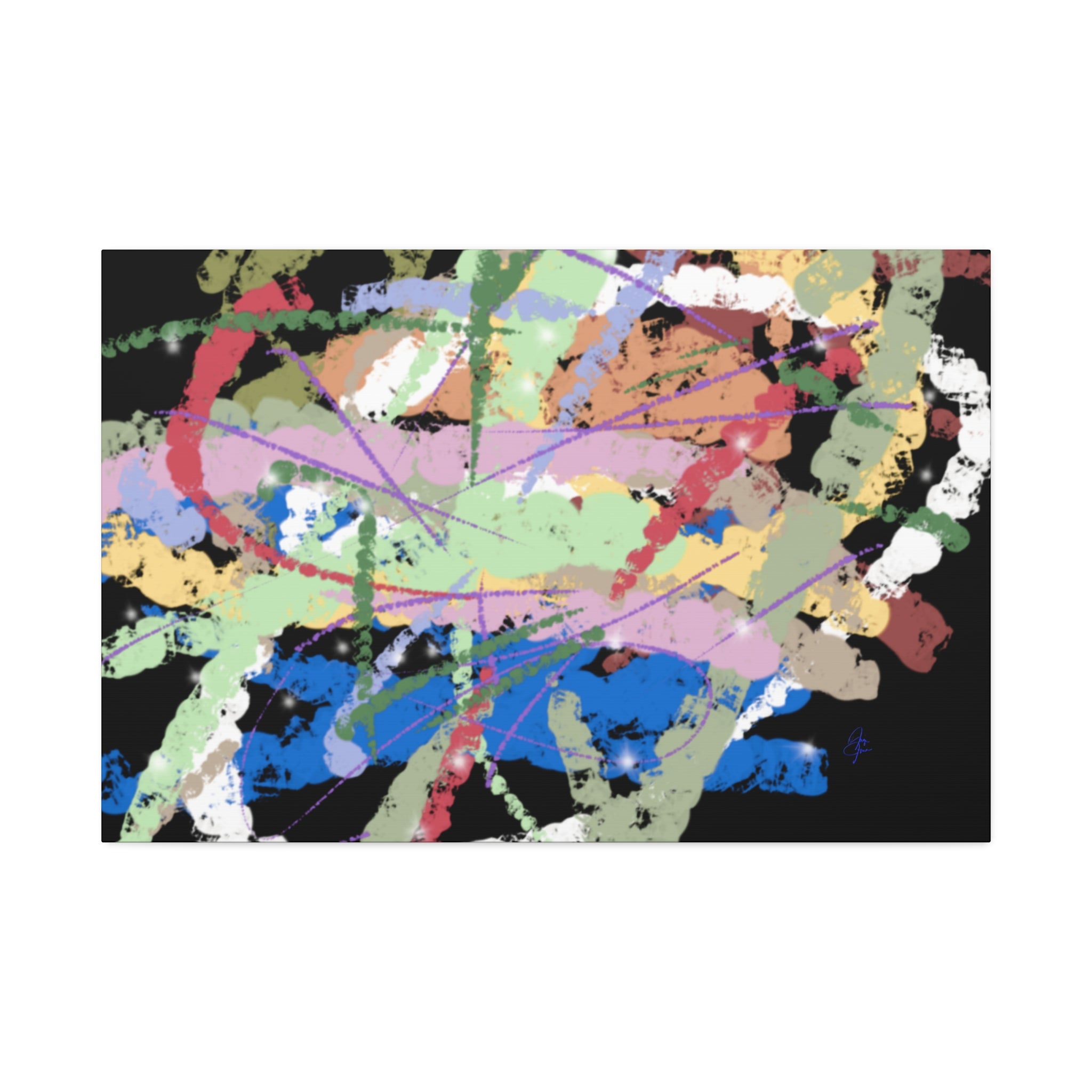 Abstract Color Splash Canvas Print — Vibrant Modern Wall Art (Stretched 1.5")