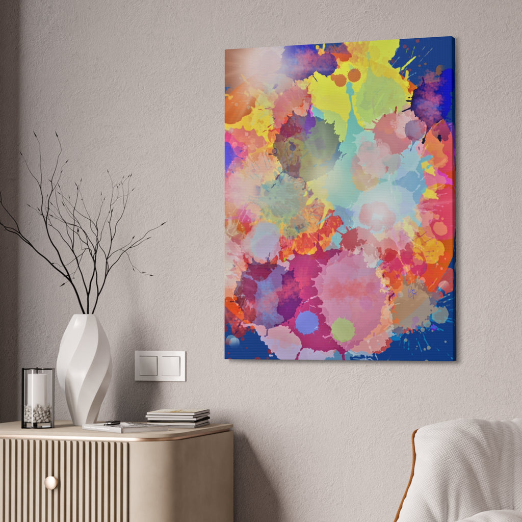 Abstract Color Splash Canvas Print — Vibrant Watercolor Ink Splash Wall Art