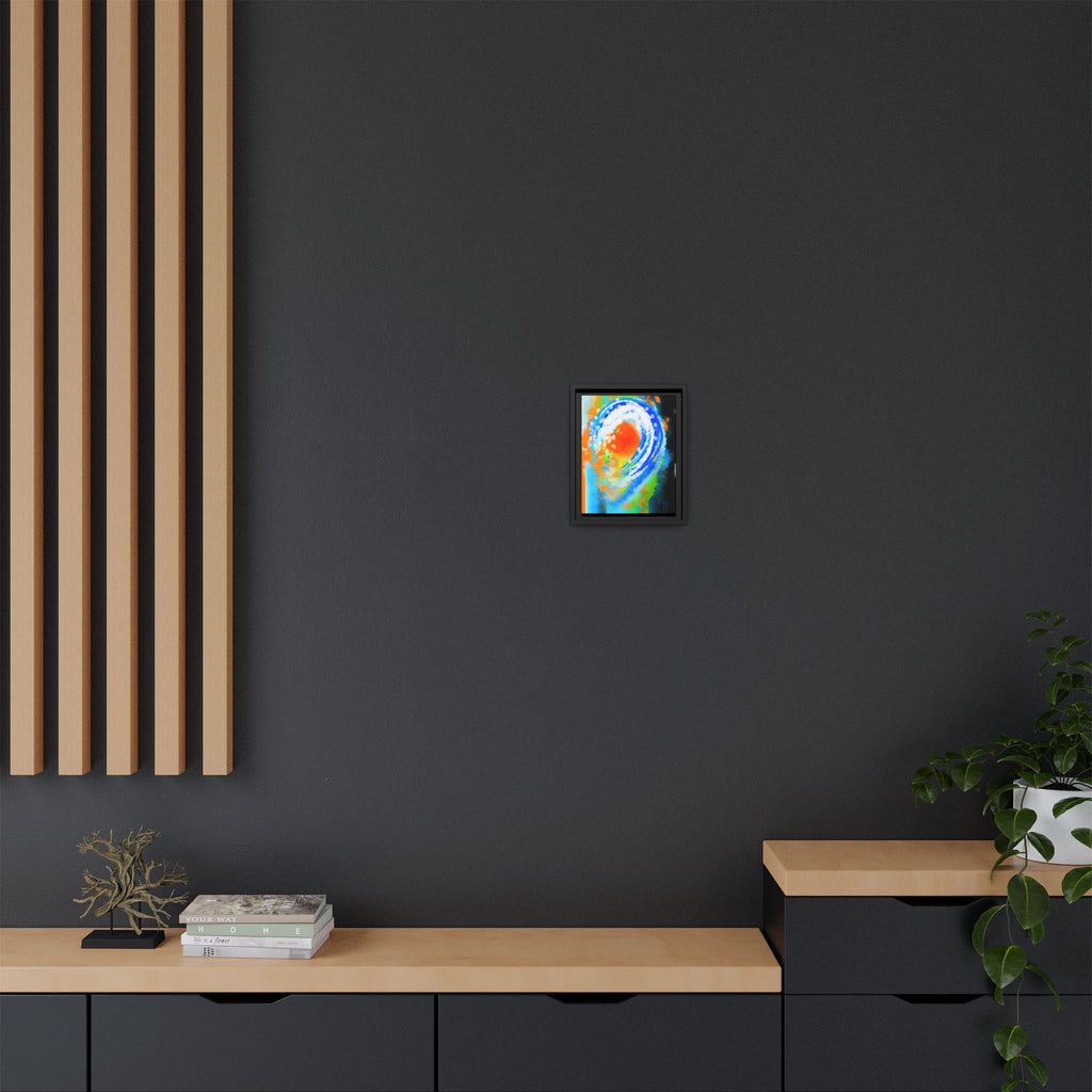 Abstract Ocean Wave Matte Canvas Print — Framed Multi‑Color Wall Art