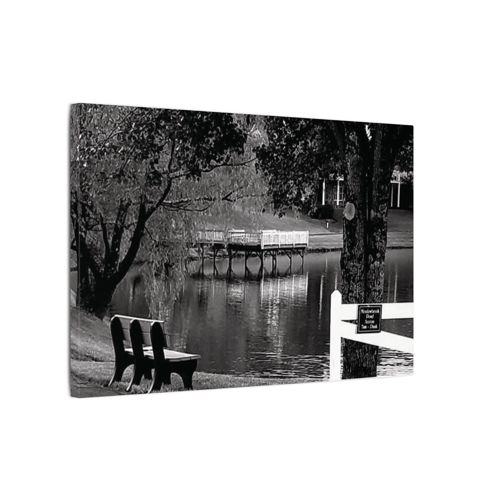Black and White Canvas Wall Art - Tranquil Landscape Decor