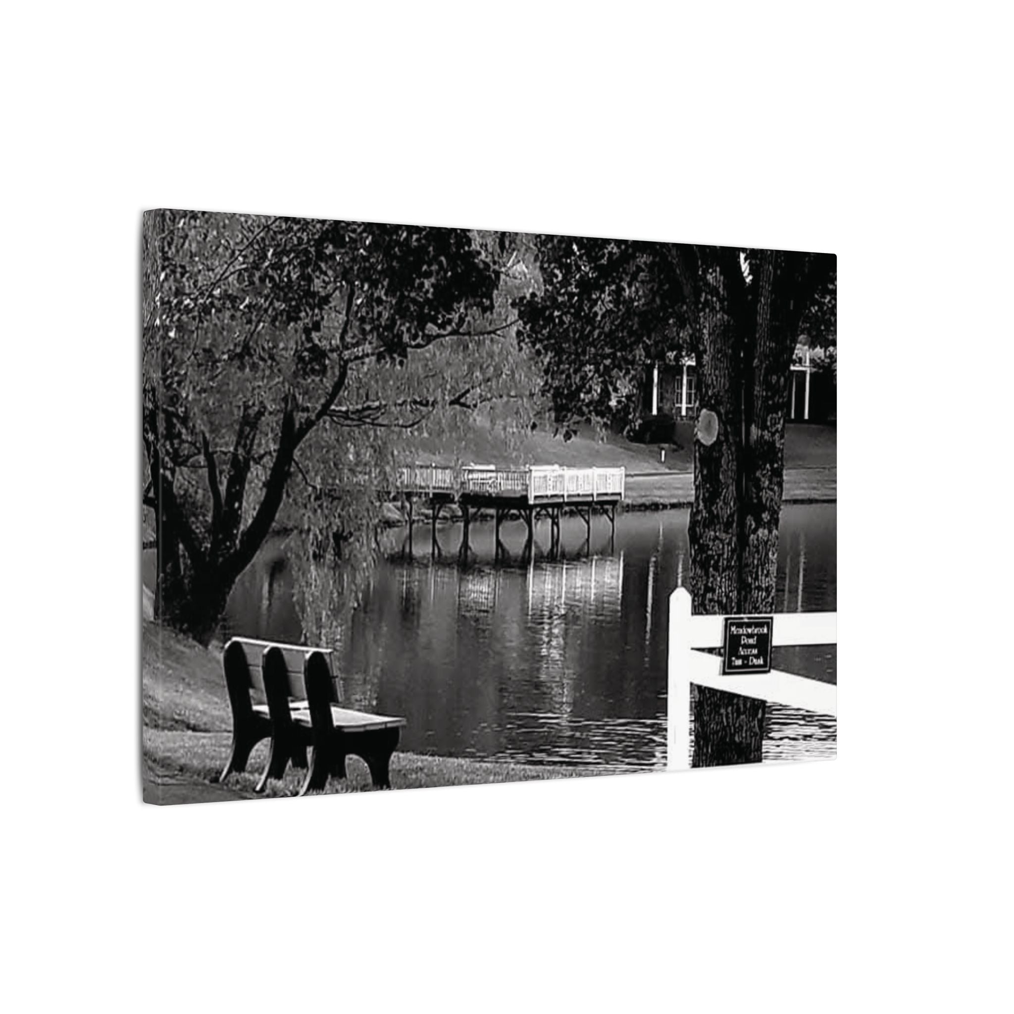 Black and White Canvas Wall Art - Tranquil Landscape Decor