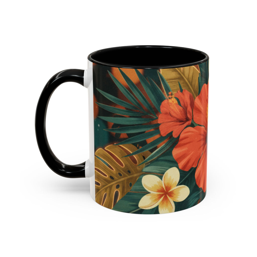Hibiscus Tropical Coffee Mug — Floral Island Accent Mug (11/15 oz)