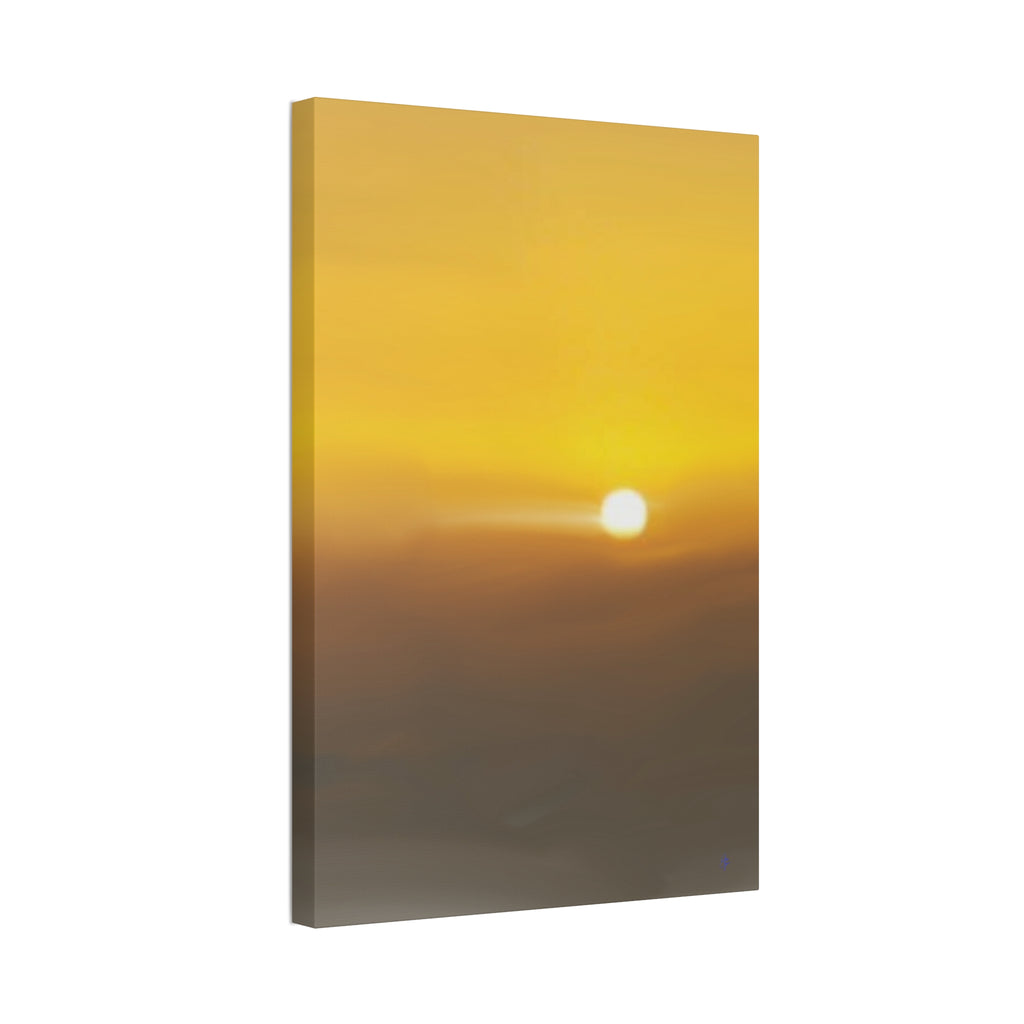 Golden Sunrise Canvas Wall Art — Tranquil Sunrise Stretched Canvas