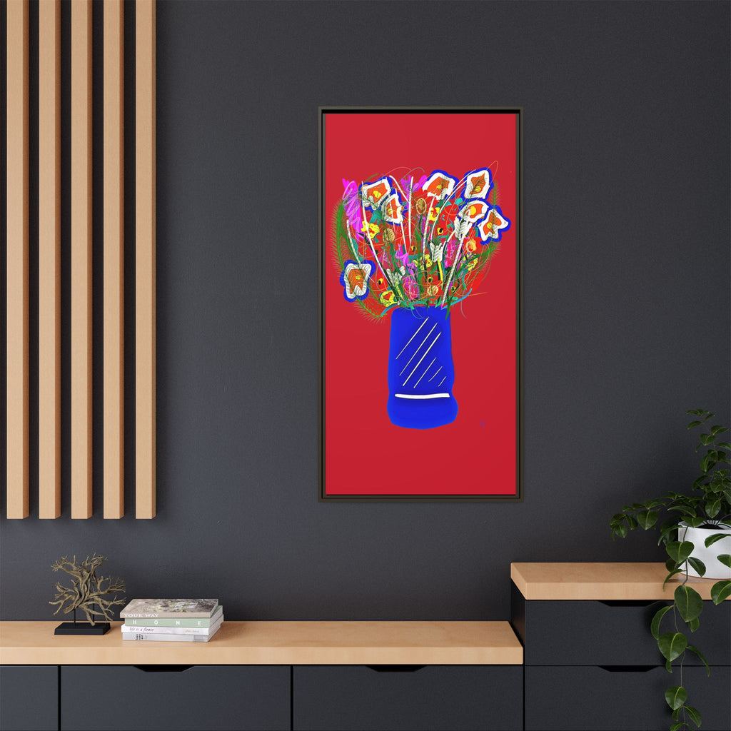 Floral Bouquet Matte Canvas Print — Framed Wall Art