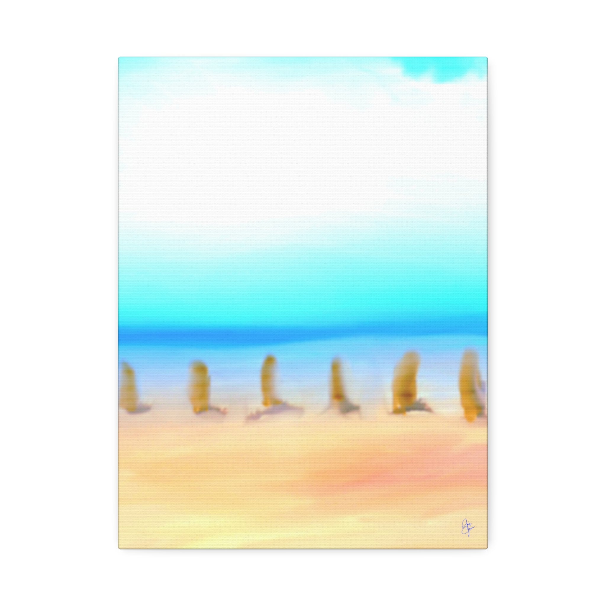Coastal Sunrise Beach Canvas — Stretched 1.5" Seascape Wall Art
