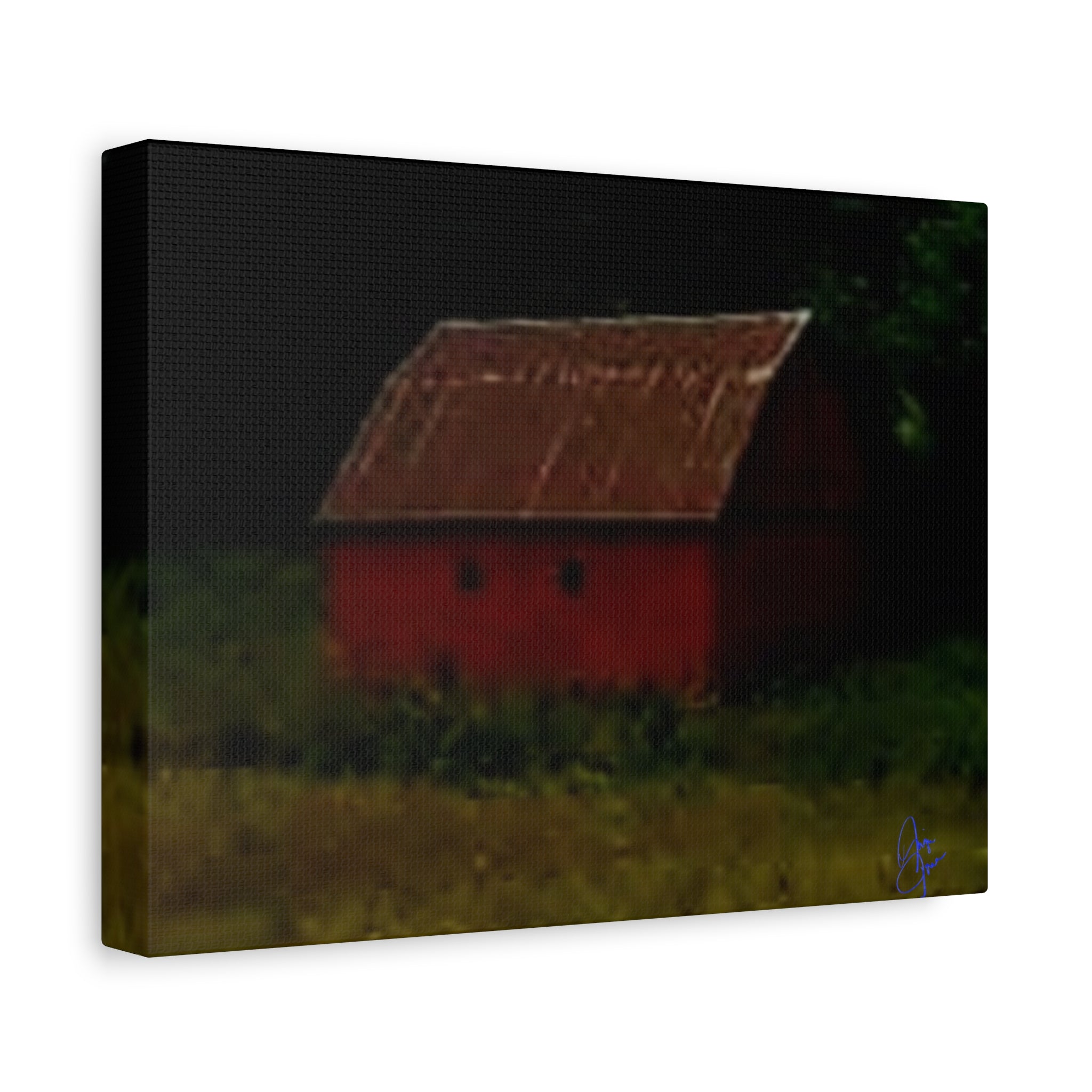 North Carolina  Rustic Red Barn Matte Canvas Wall Art (Stretched 1.25")