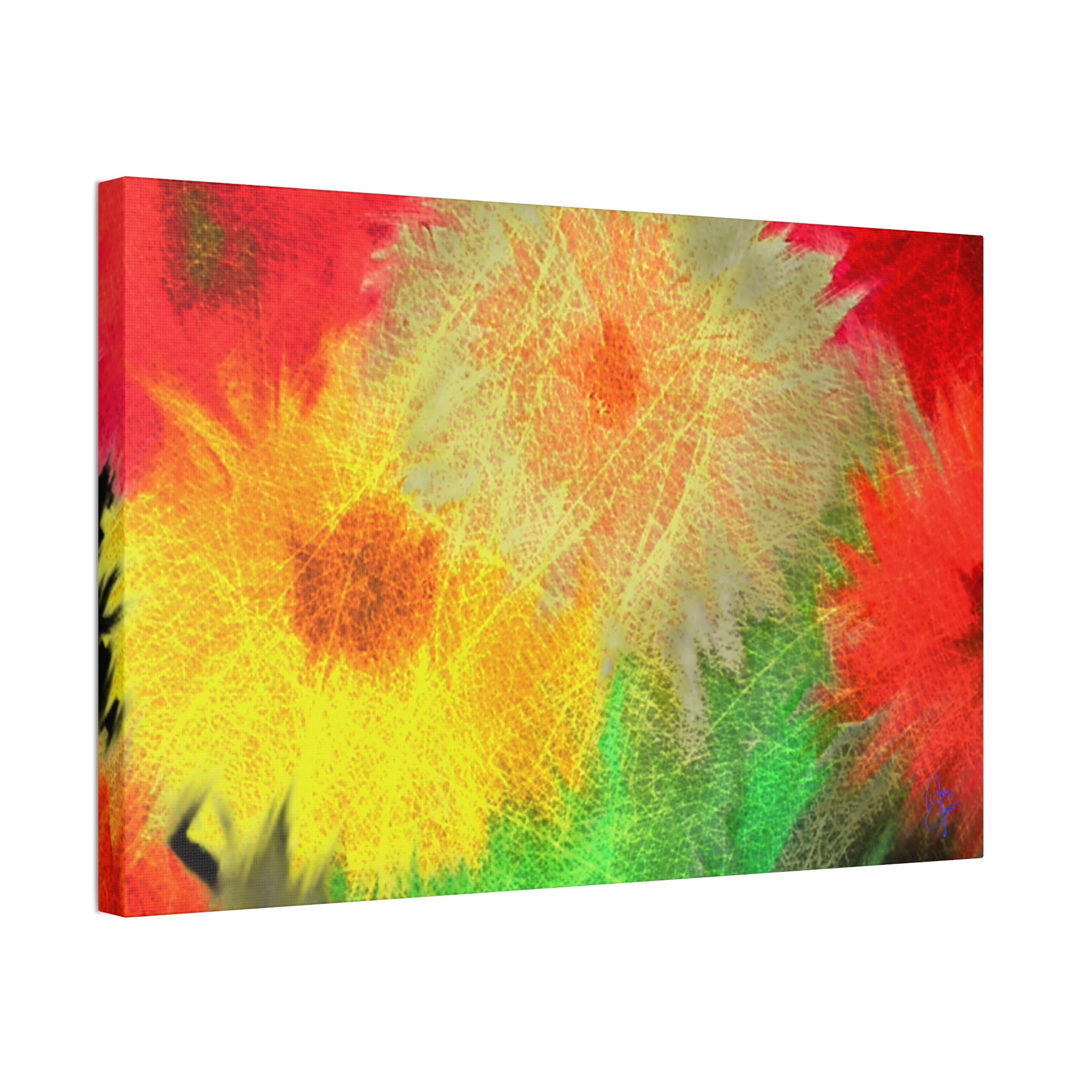 Abstract Rainbow Pumpkin Canvas Stretched 1.5" – Colorful Fall Wall Art