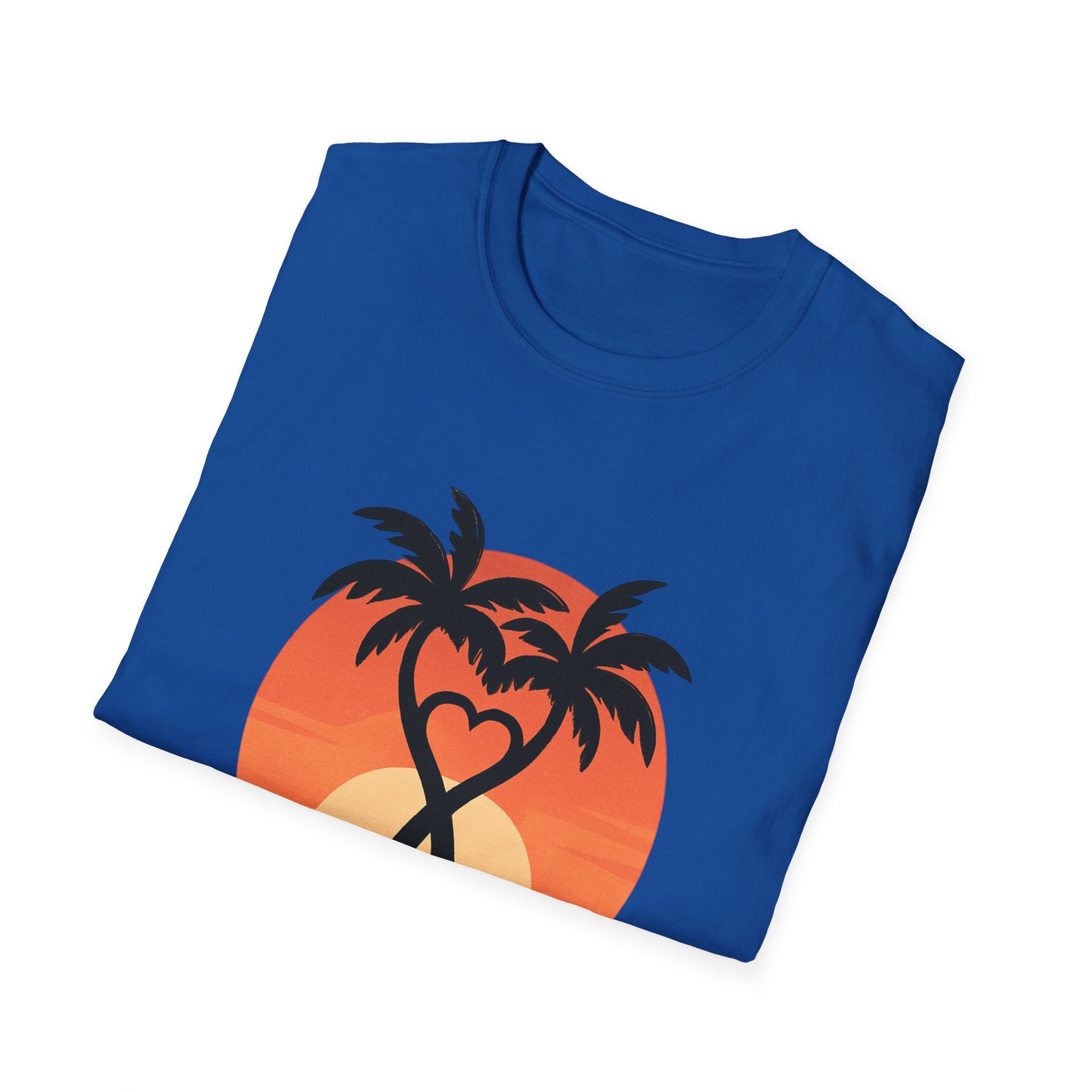 Sunset Palm T-Shirt — "Together at Sunset" Romantic Beach Tee