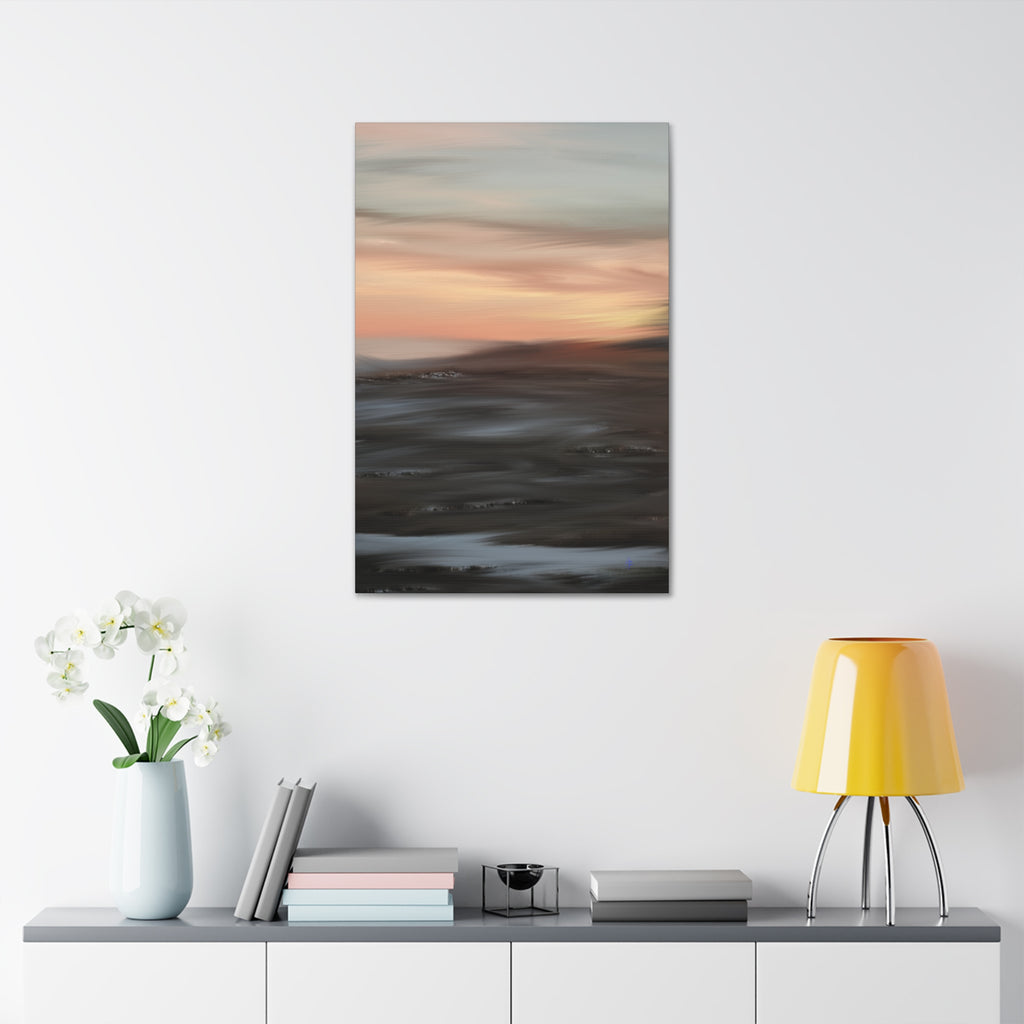 Sunset Blur Seascape Canvas Print — Abstract Coastal Wall Art