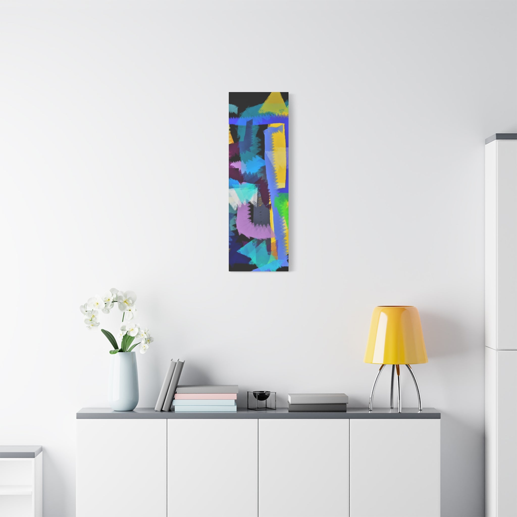 Abstract Color Burst Canvas Print — Vibrant Geometric Wall Art