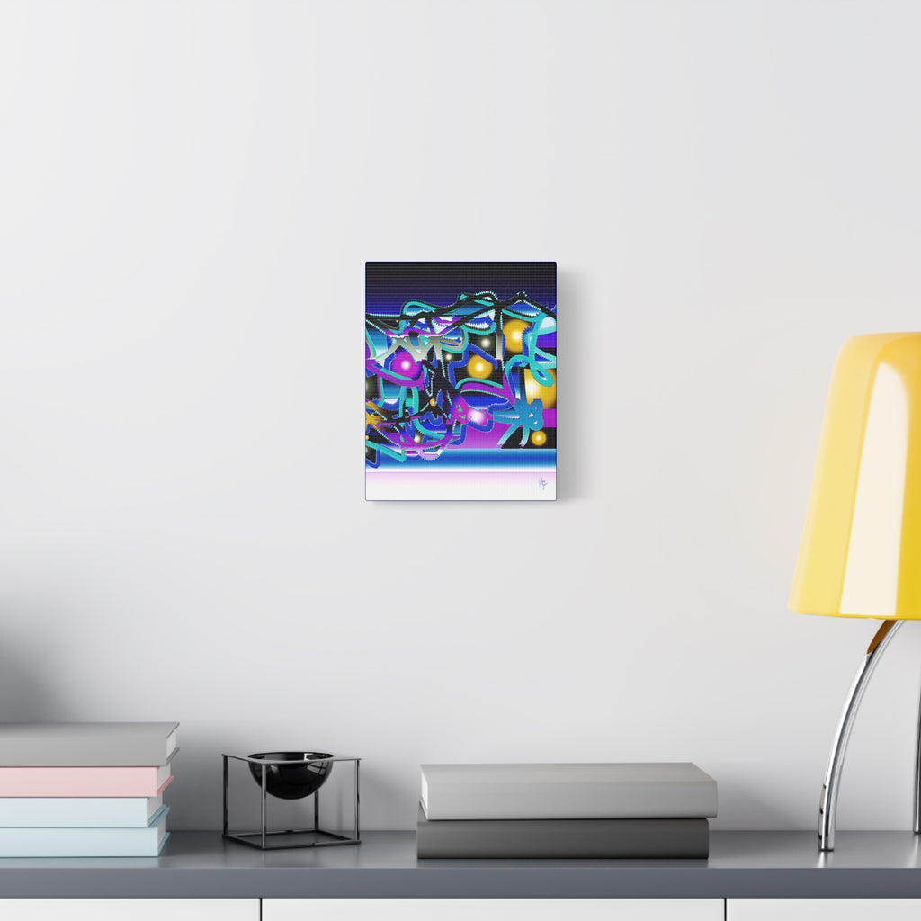 Contemporary City Lights Matte Canvas Wall Art — Stretched 1.25"