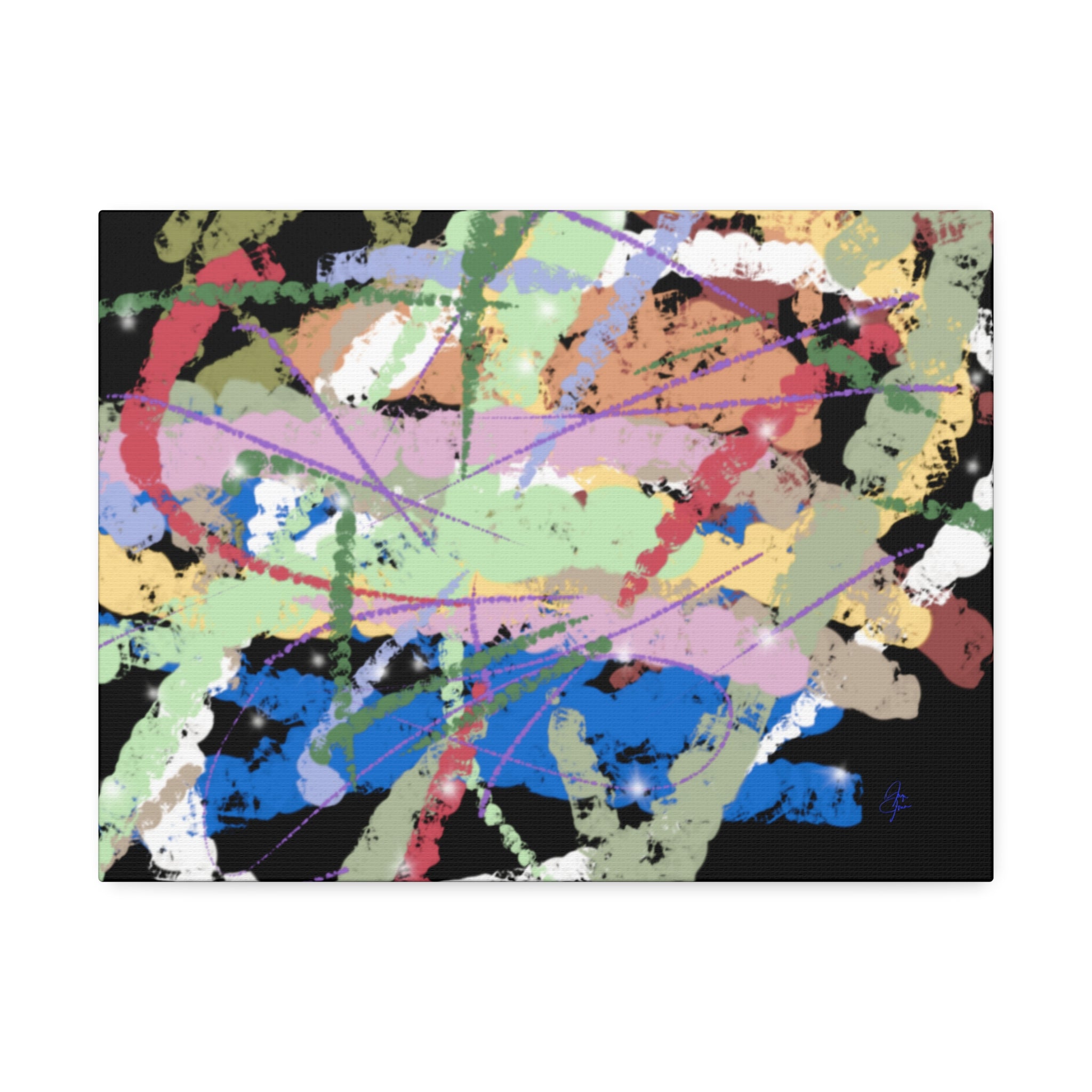 Abstract Color Splash Canvas Print — Vibrant Modern Wall Art (Stretched 1.5")