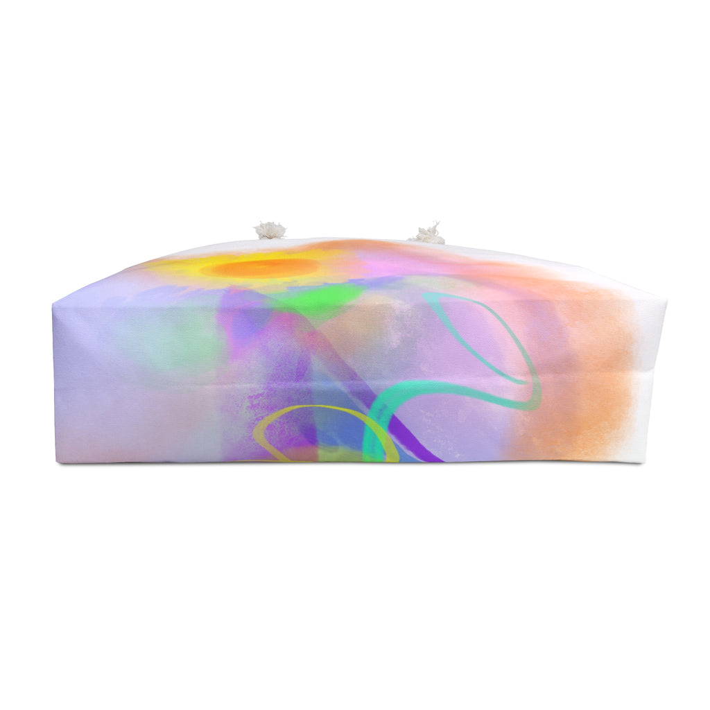 Sunrise Watercolor Weekender Bag – Colorful Abstract Tote for Travel & Beach