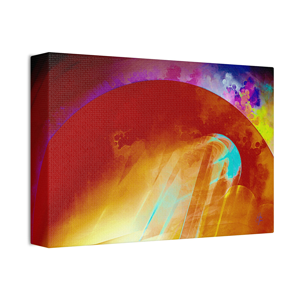Abstract Solar Burst Canvas Print — Vibrant Colorful Wall Art