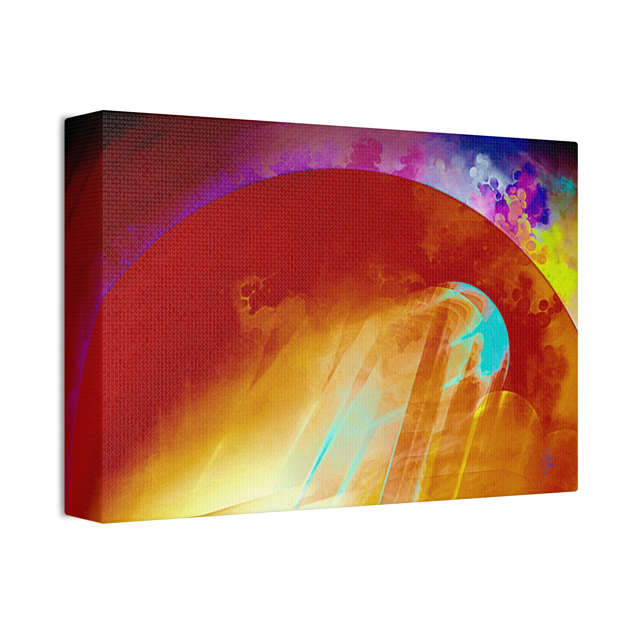 Abstract Solar Burst Canvas Print — Vibrant Colorful Wall Art