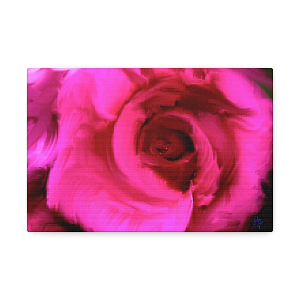 Pink Rose Abstract Canvas Print — Stretched 1.5" Wall Art