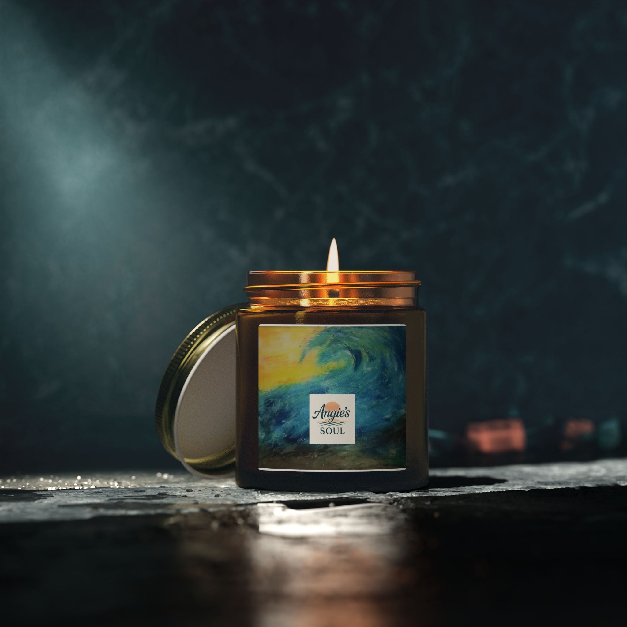 Coconut Apricot Soy Candle (4oz & 9oz) – Angie’s Soul Beach Wave Scent