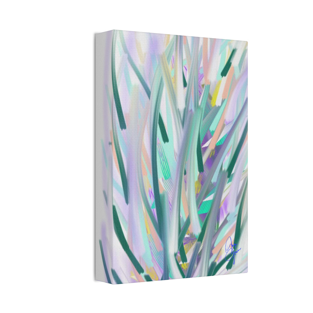 Abstract Pastel Grass Canvas Print — Stretched 1.5"