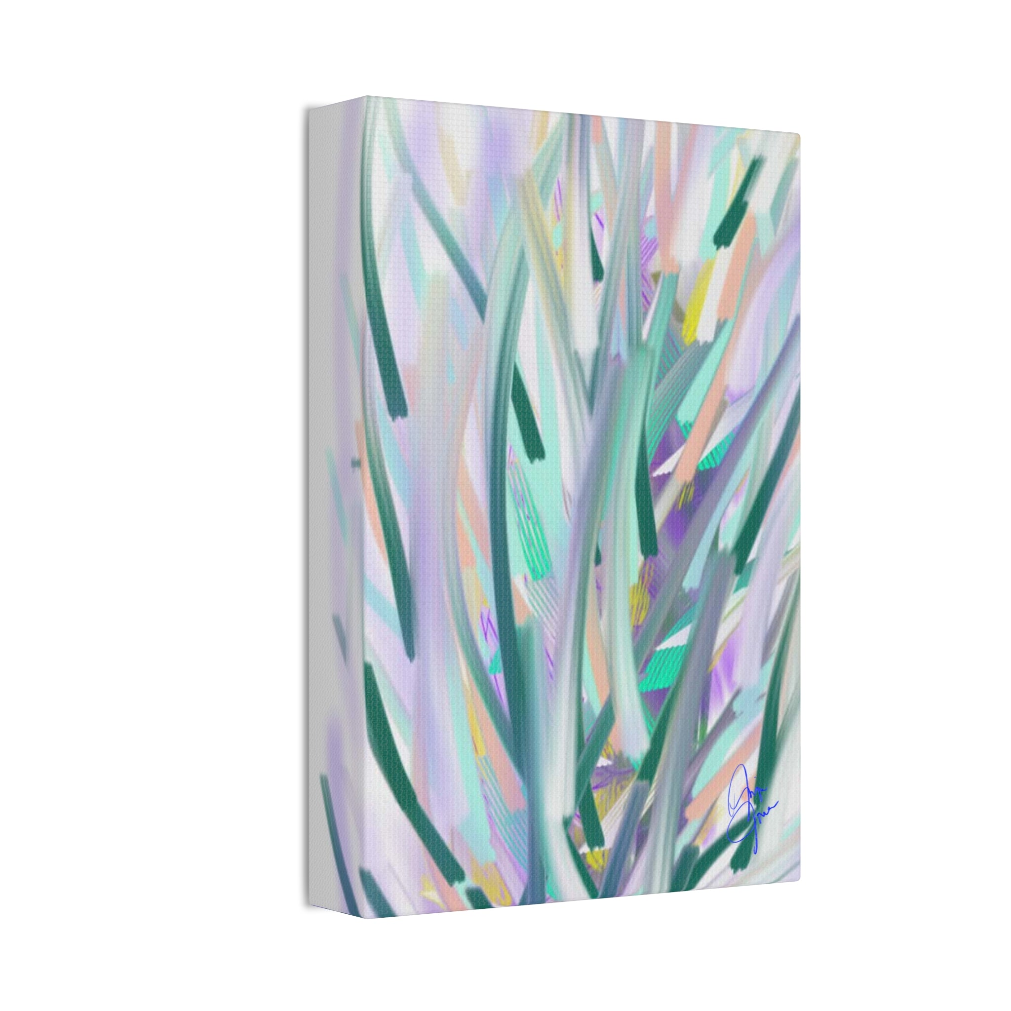 Abstract Pastel Grass Canvas Print — Stretched 1.5"