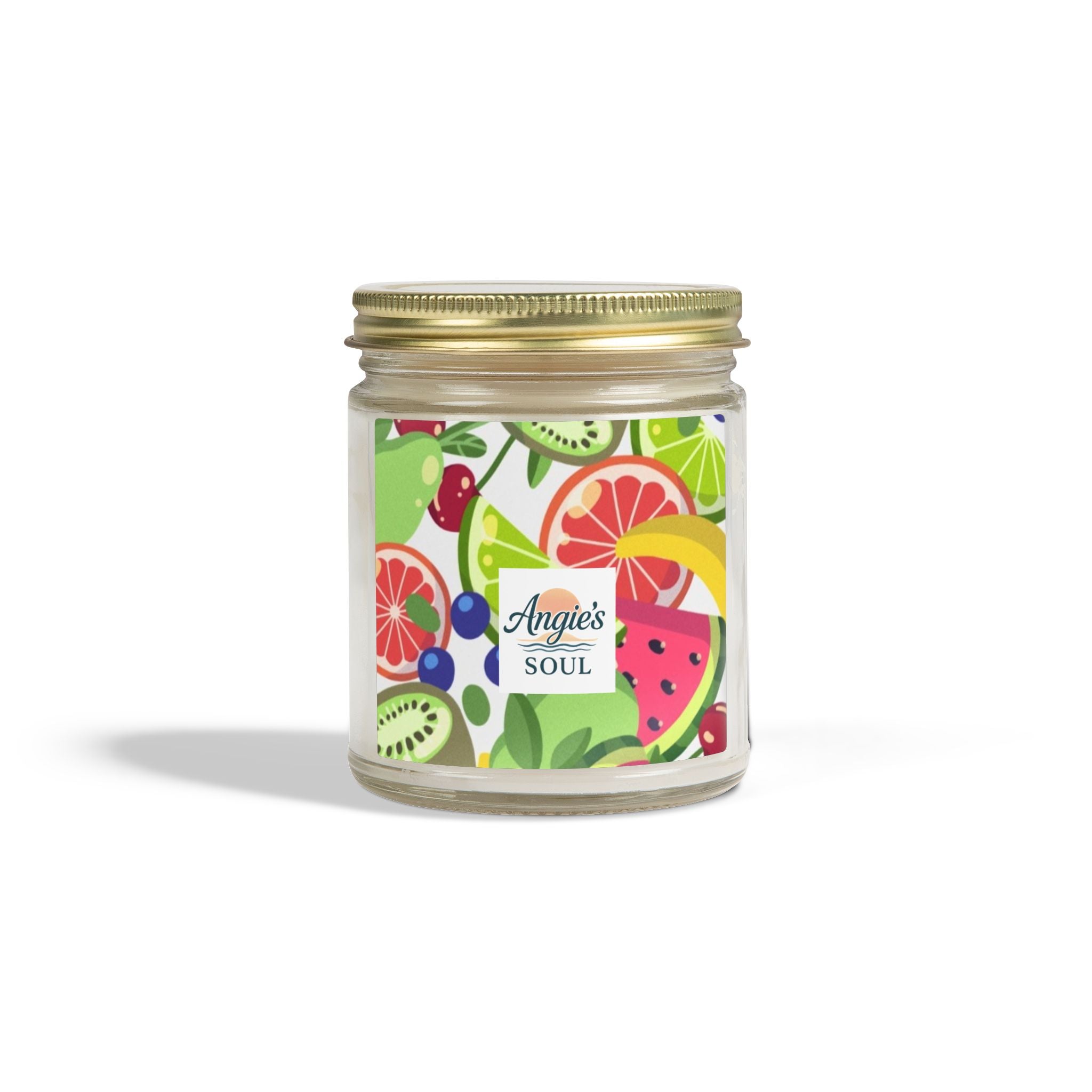 Coconut Apricot Scented Candle — Tropical Fruit Soy Jar (4oz/9oz)