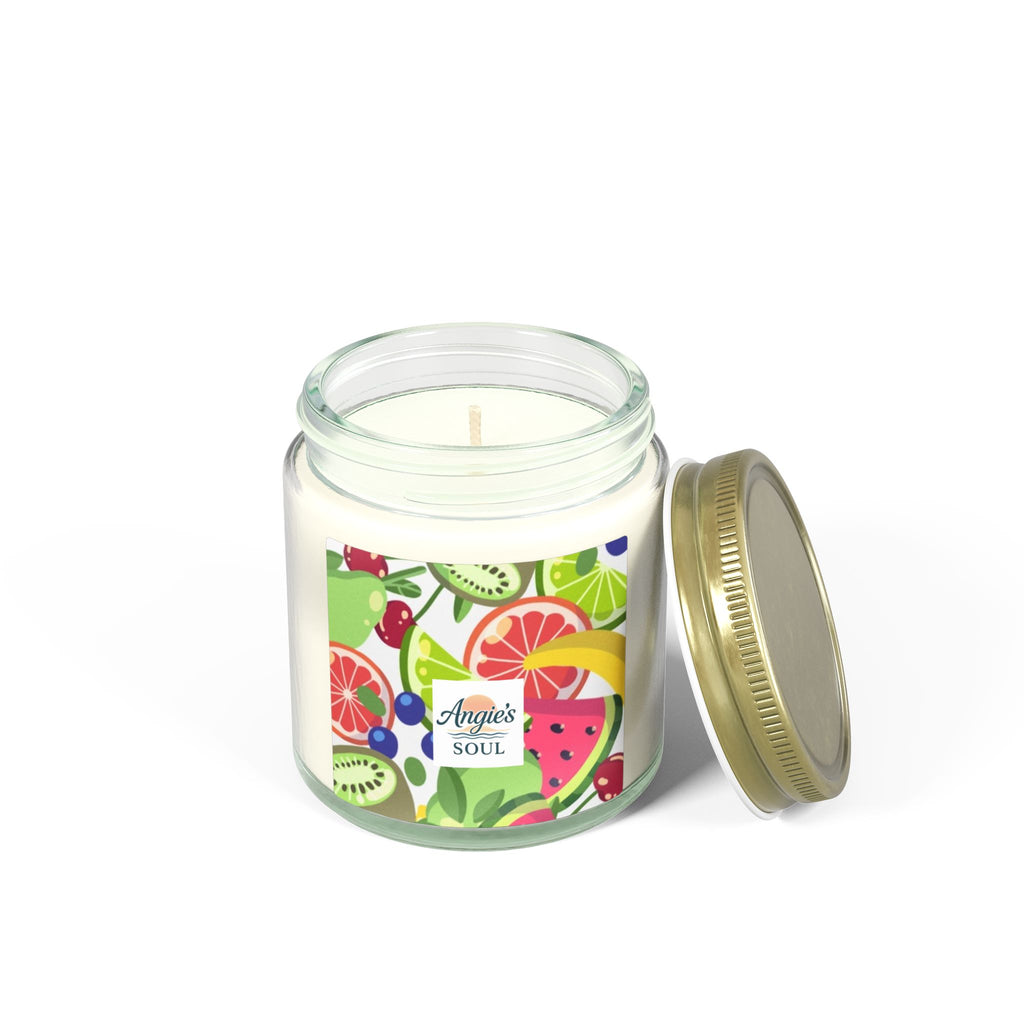 Coconut Apricot Scented Candle — Tropical Fruit Soy Jar (4oz/9oz)