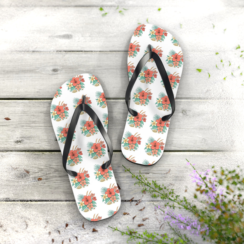 Tropical Hibiscus Flip Flops – Floral Beach Sandals