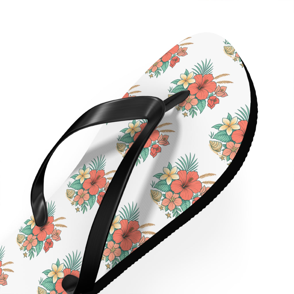 Tropical Hibiscus Flip Flops – Floral Beach Sandals