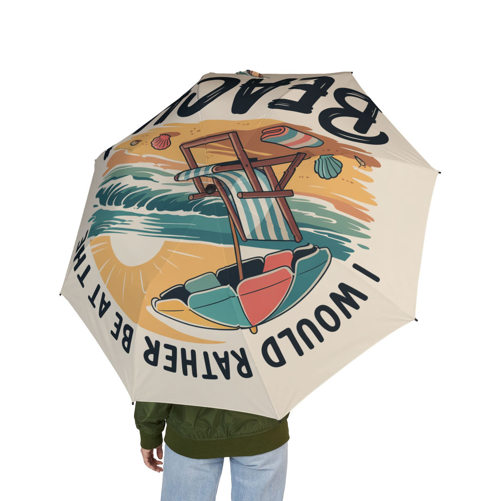 Beach Vibes Semi-Automatic Foldable Umbrella
