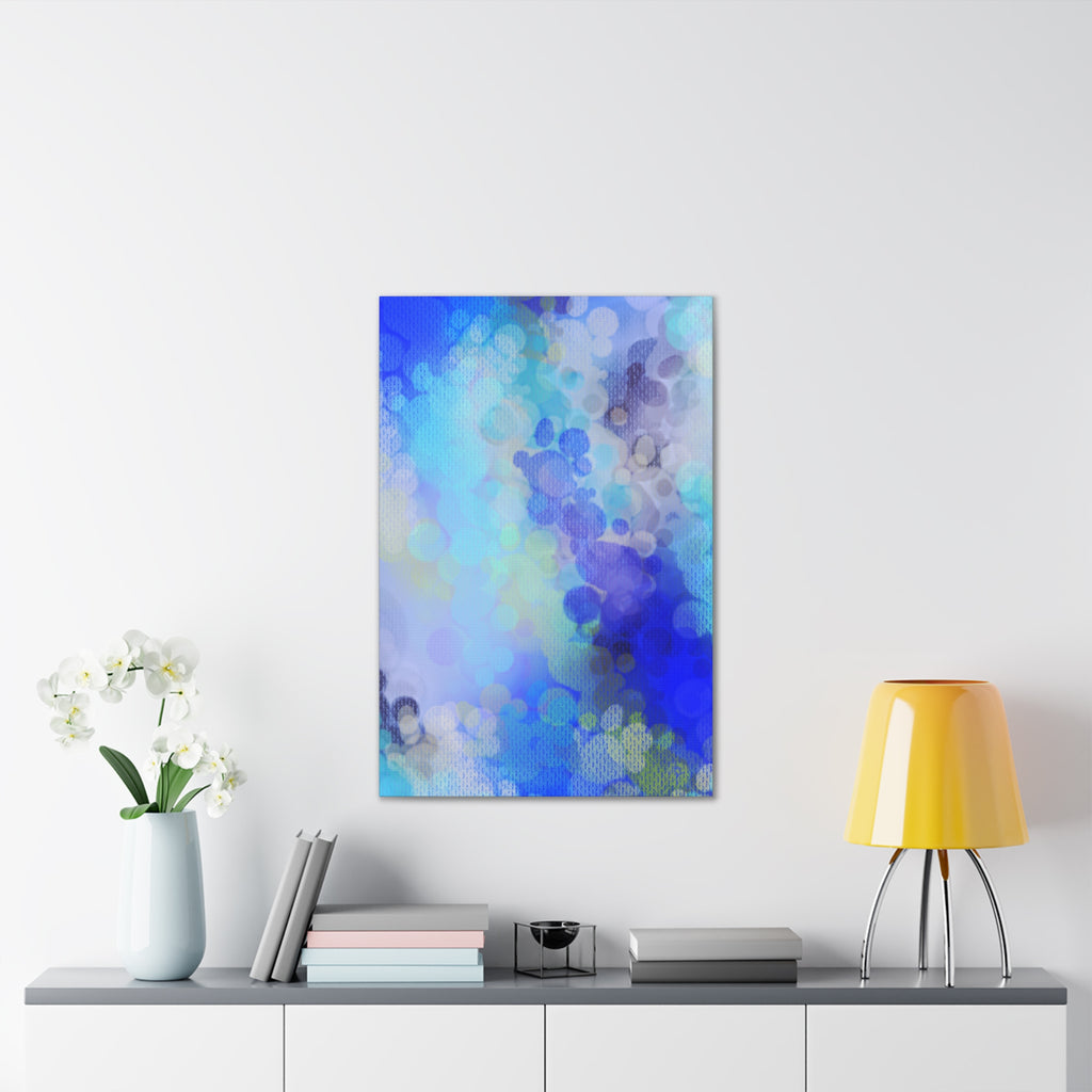 Blue Bokeh Abstract Canvas Print
