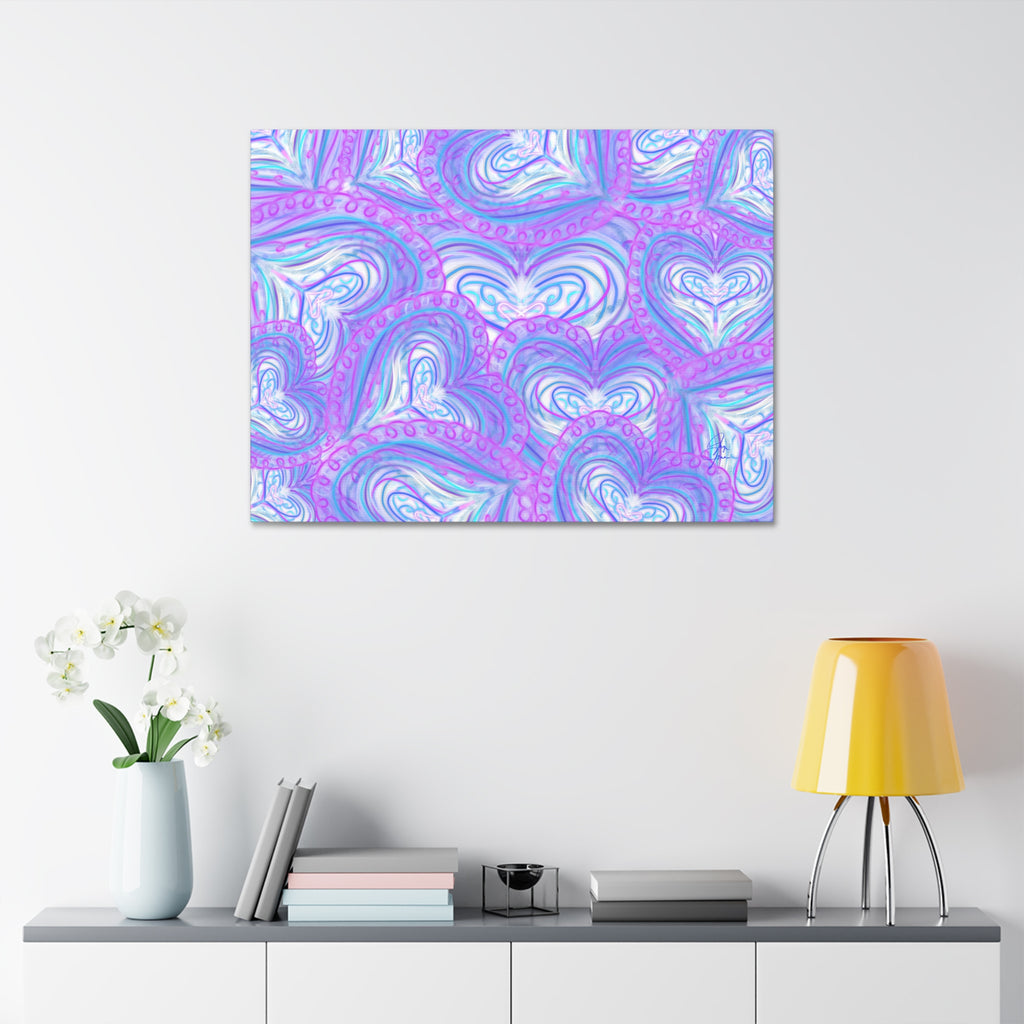 Pastel Heart Swirl Canvas Print — Stretched 1.5"