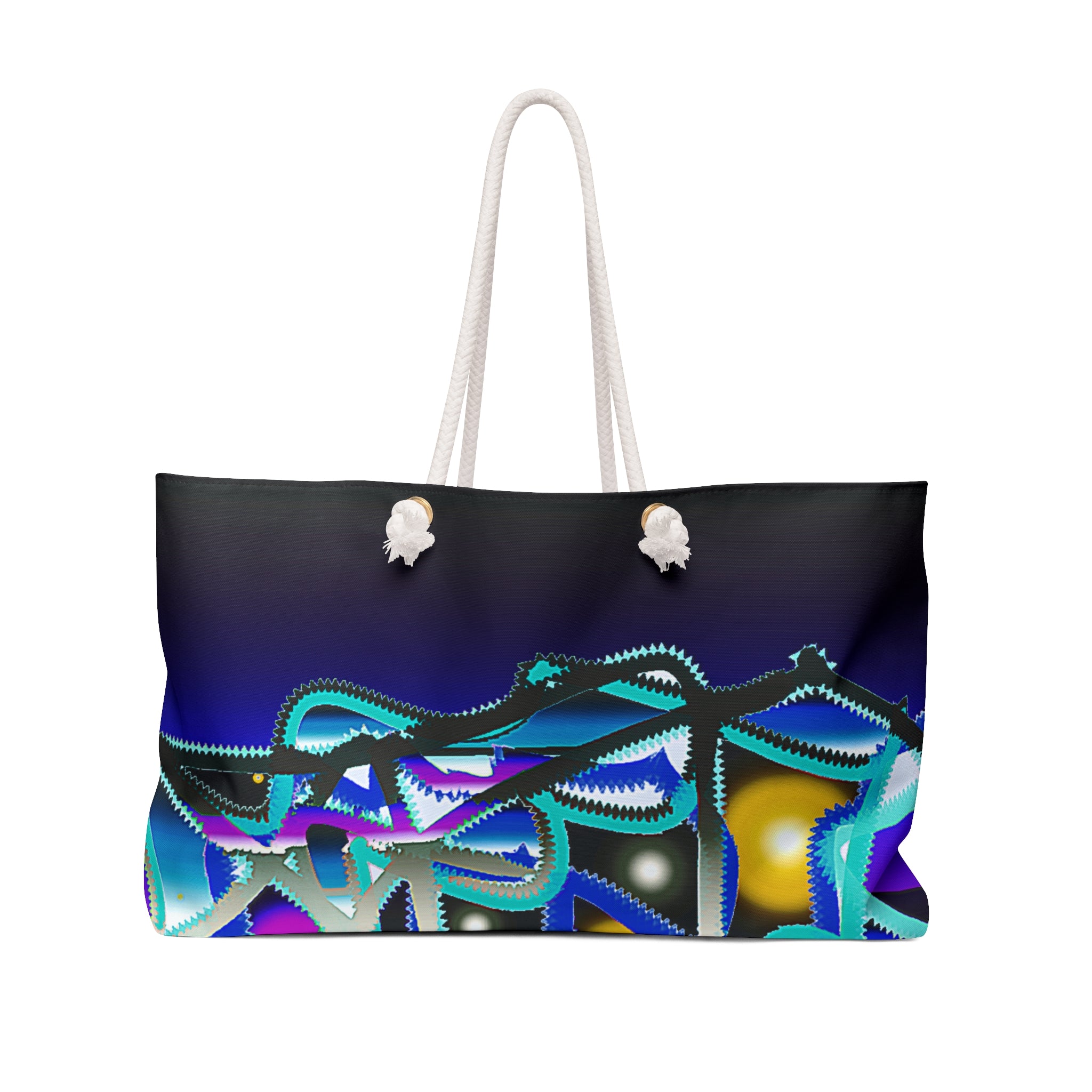 Neon Graffiti Weekender Bag — Colorful Urban Travel Tote
