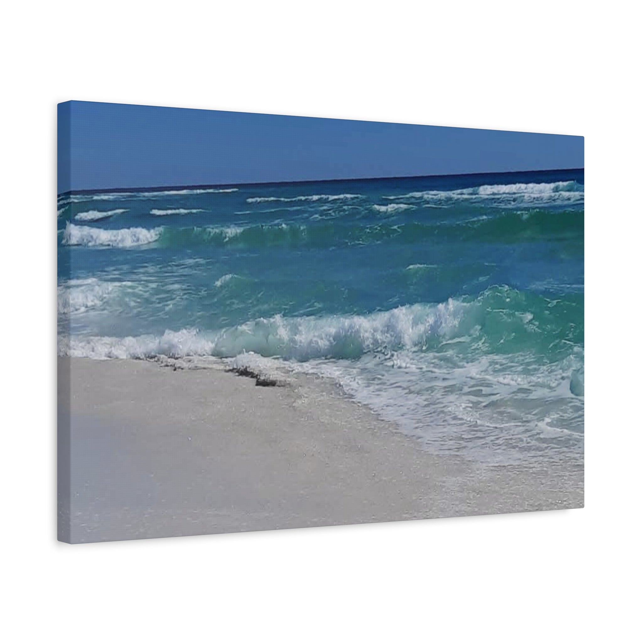 Seaside Waves Matte Canvas Print — Stretched Beach Wall Art