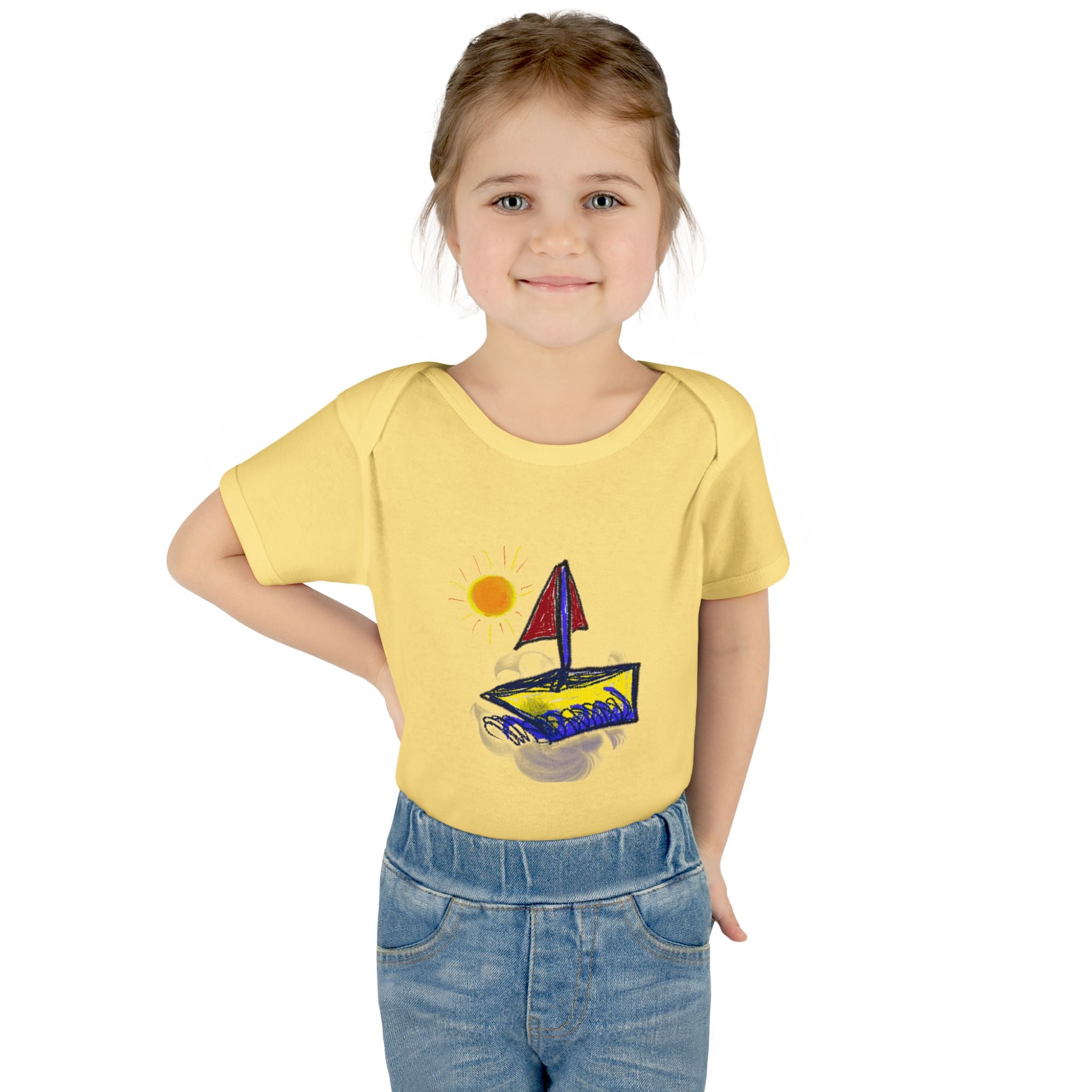 Sailboat Sunshine Infant Bodysuit – Cute Baby Nautical Onesie