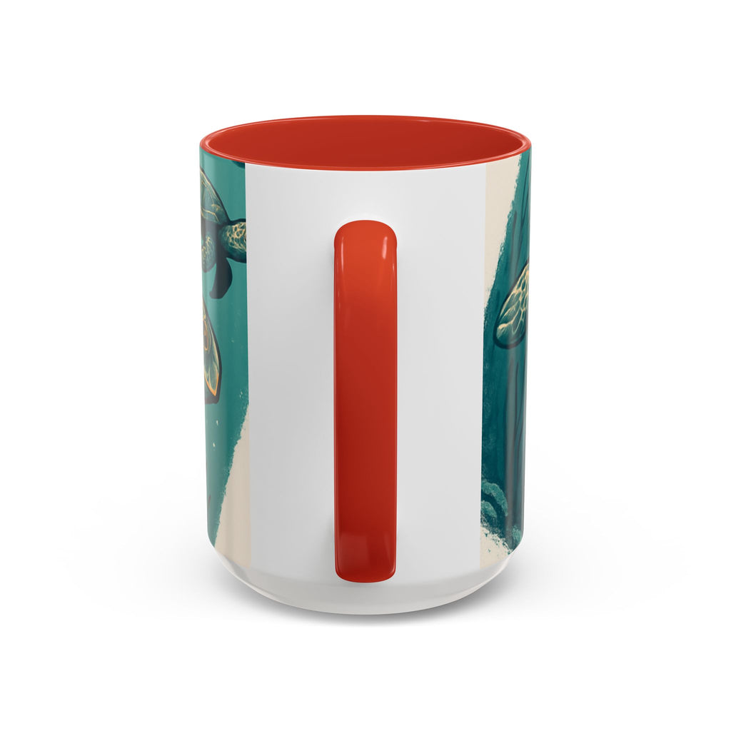 Tropical Turtle Accent Coffee Mug