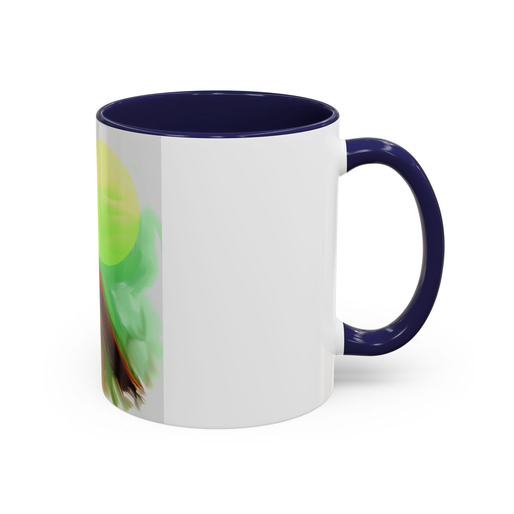 Cardinal Bird Accent Coffee Mug — Red Cardinal Sunrise Art Ceramic Mug (11/15 oz)