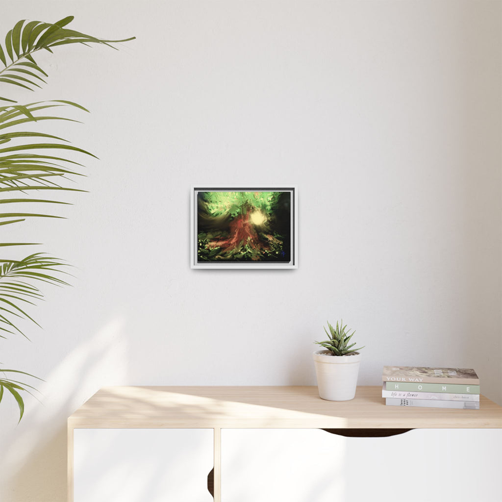 Sunset Tree Matte Canvas Framed Wall Art