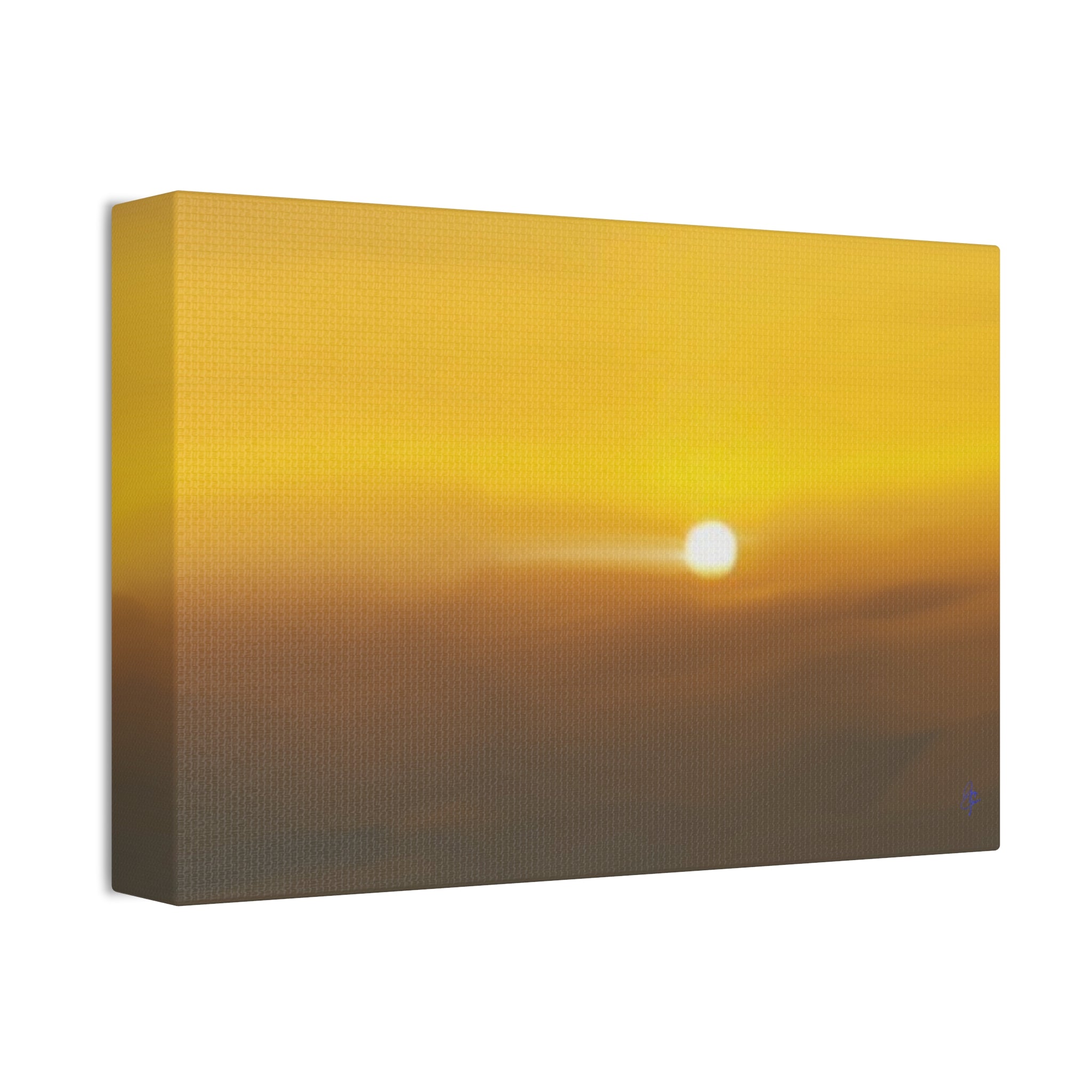 Golden Sunrise Canvas Wall Art — Tranquil Sunrise Stretched Canvas