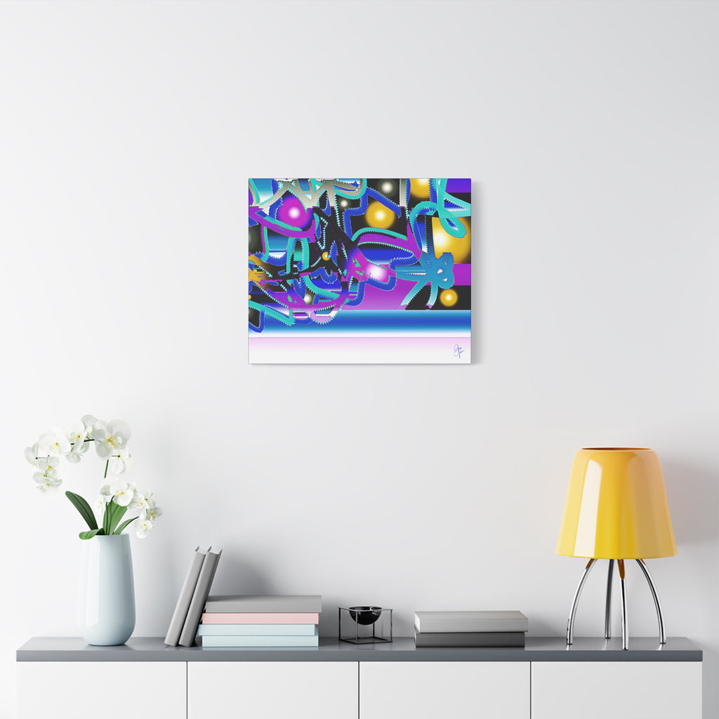 Contemporary City Lights Matte Canvas Wall Art — Stretched 1.25"