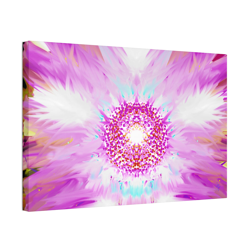 Pink Floral Mandala Canvas Print — Stretched Wall Art