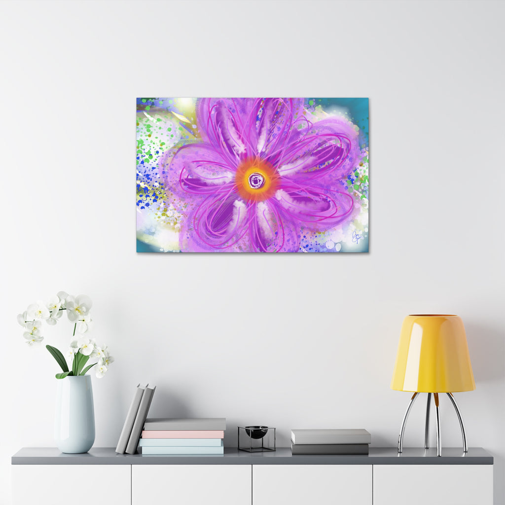 Purple Bloom Floral Canvas - Stretched 1.5" Wall Art